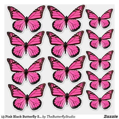 Pink Butterfly Stickers Great For Laptops And More