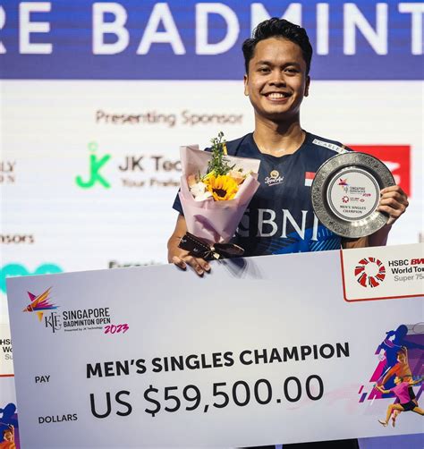 Ginting Juara Singapore Open 2023 Pecahkan Rekor 50 Tahun