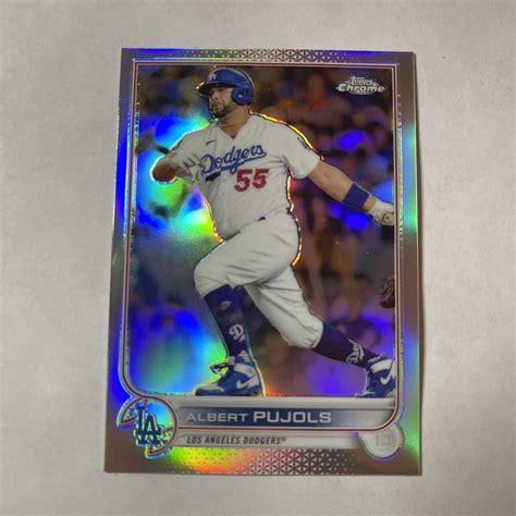 Topps Chrome Refractor Albert Pujols Los Angeles Dodgers Ebay