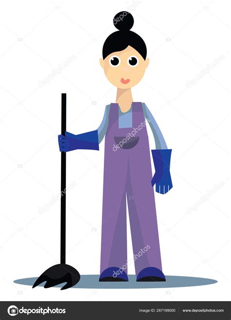 Image Of Cleaning Woman Vector Or Color Illustration Stock Vector Image By ©morphart 267199000