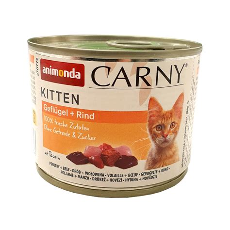 Animonda Carny Kitten als Geflügel Rind in der 200g Dose