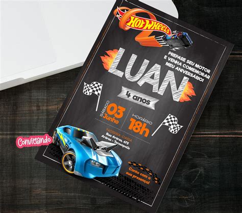 Convite Digital Hot Wheels Elo Produtos Especiais