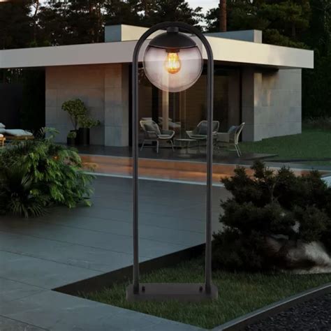 Borne Lumineuse Lampadaire Clairage D Ext Rieur E Boule En Verre