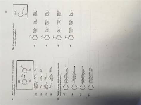 Solved Which sequence of reactions will accomplish this | Chegg.com