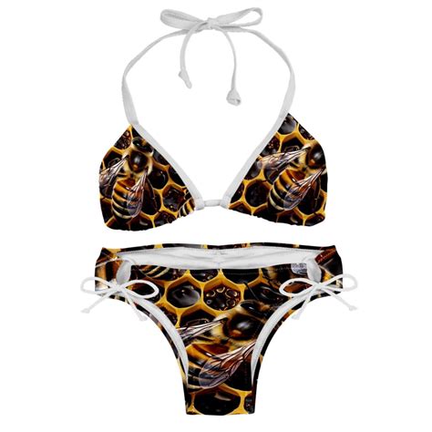 Honeybee Detachable Sponge Adjustable Strap Bikini Set Two Pack Versatile Swimwear For All
