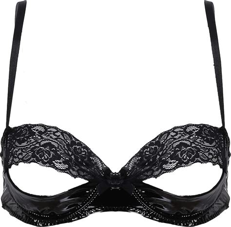 Amazon Yizyif Women Sexy Hollow Out Cupless Breast Bra Lingerie