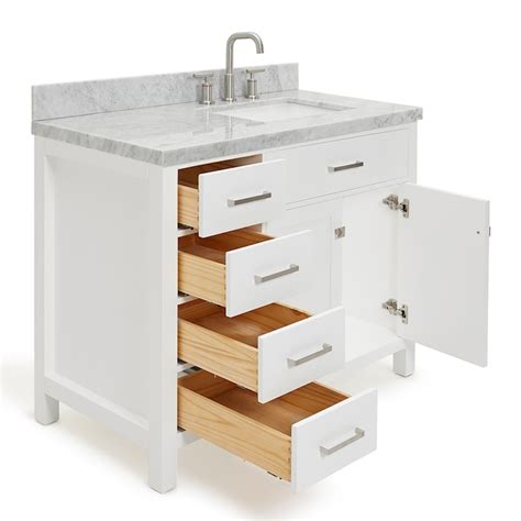 Beaumont Decor Hampton 43 In White Undermount Single Sink Bathroom