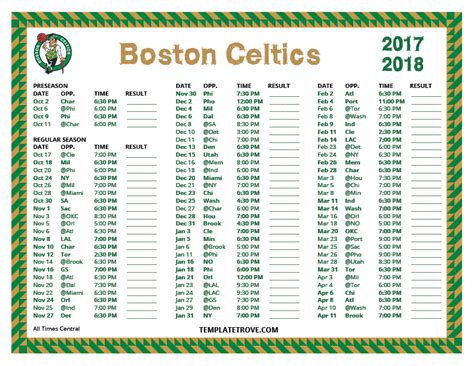 Boston Celtics 2024 Printable Schedule Pdf - Janaye Zulema