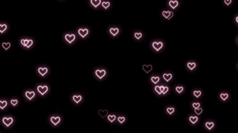 Pastel Pinkneon Light Hearts Flying Heart Background Wallpaper