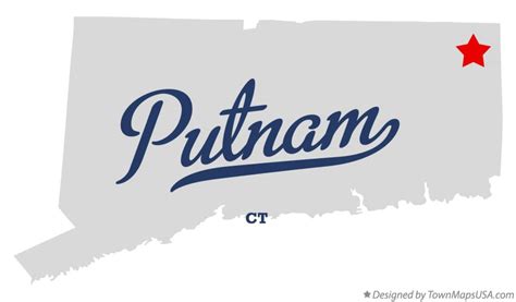 Map of Putnam, CT, Connecticut