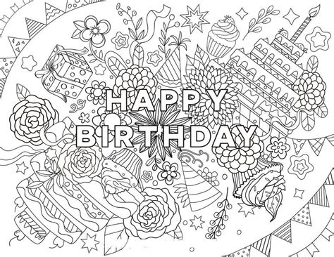 Happy Birthday Coloring Pages Awesome 25 Free Printable Happy Birthda