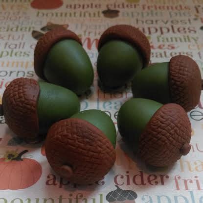 Fondant Acorns Edible Cake And Cupcake Toppers Set Of 12 Pieces