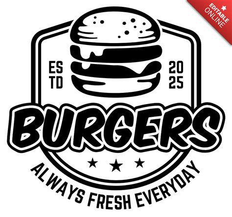 Plantilla De Dise O De Logotipo De Hamburguesa Fresca Modelo De