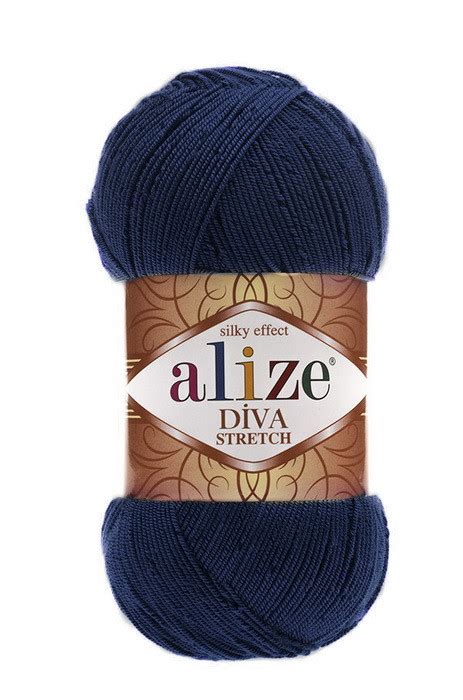 Купить 361 Пряжа Alize Diva Stretch темно-синий, цена 84.62 грн — Prom ...