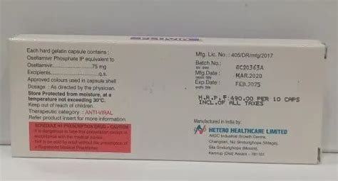 Mg Oseltamivir Phosphate Capsule Ip Capsules At Rs Stripe In