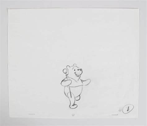 Winnie the Pooh Original Pencil Animation Drawing Walt Disney ...