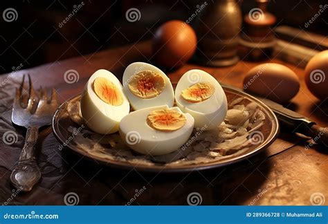 Eggs Cellent Perfection Hard Boiled Delights Generative Ai Stock Illustration Illustration Of