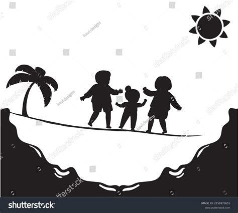 Summer Beach Family Silhouette Vector Design Stock Vector (Royalty Free) 2156975655 | Shutterstock