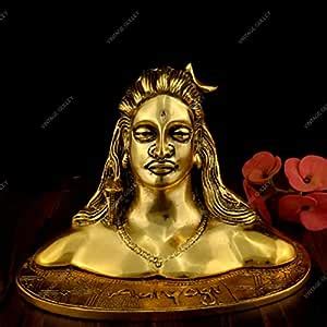 Buy Vintage Gulley Adiyogi Shiva Metal Statue Murti For Car Dashboard