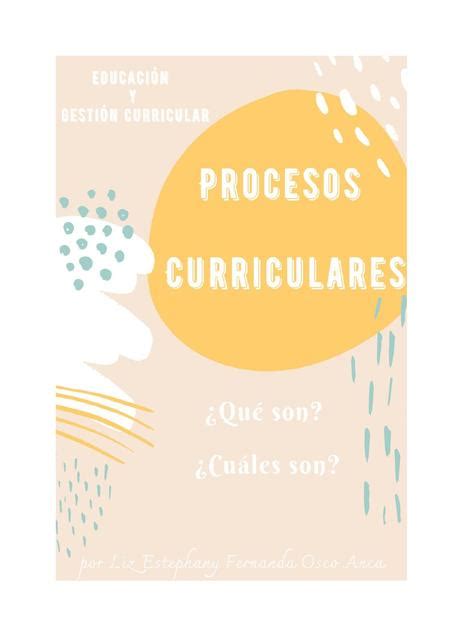 PROCESOS CURRICULARES LIZ ESTEPHANY FERNANDA OSCO ANCA Liz