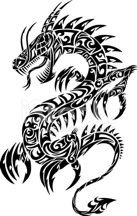 Tribal Dragon Tattoo stock photos - FreeImages.com