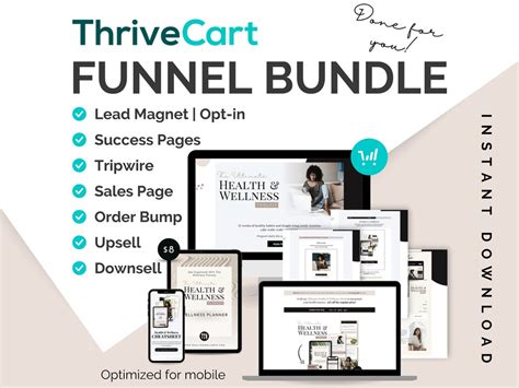 Thrivecart Funnel Bundle Lead Magnet Opt In Tripwire Sale Page