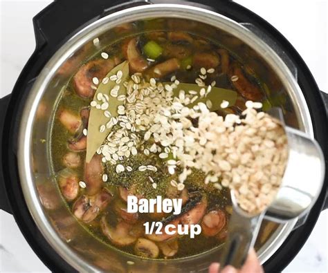 Instant Pot Mushroom Barley Soup - RecipeTeacher