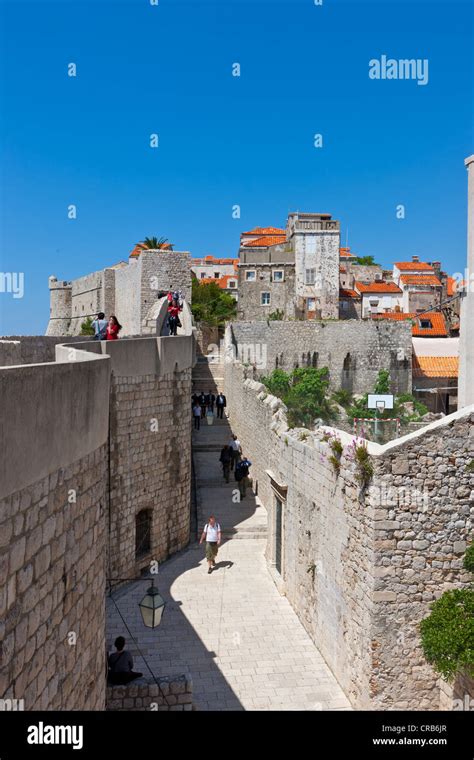 City Walls Of Dubrovnic Unesco World Heritage Site Central Dalmatia