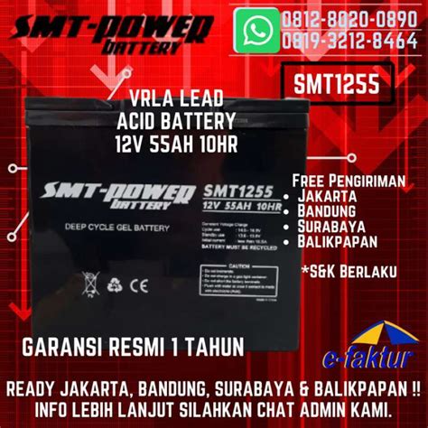 Promo Aki Kering Battery Vrla Smt Power V Ah Hr Deep Cycle Gel