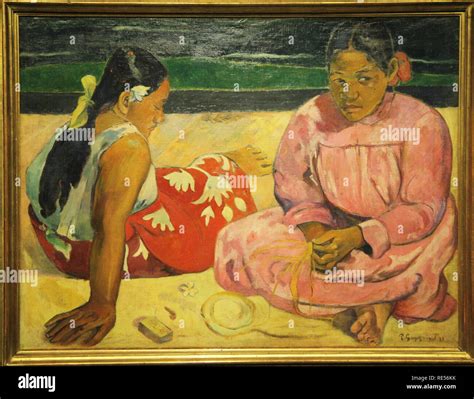 Tahitian Women On The Beach Paul Gauguin Ccbb S O Paulo