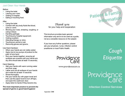 Cough Etiquette brochure by Providence Care - Issuu