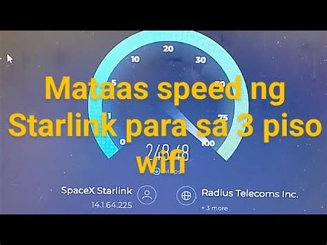 Swerti Ng Mga User Ng Piso Wifi Malakas Ang Speed Test Ng Starlink Na