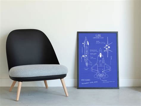 F35 Blueprint F35 Poster F35 Model Printable Wall Art - Etsy