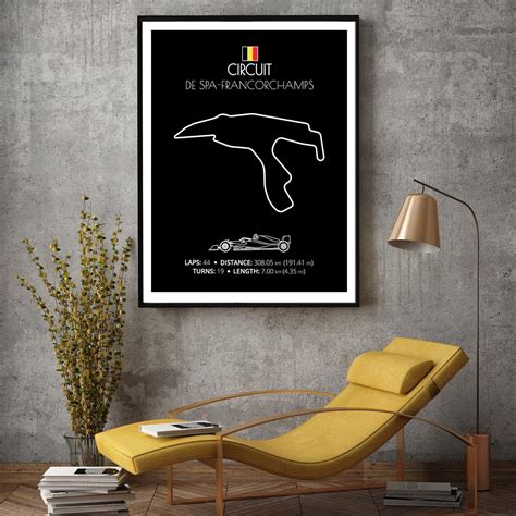 Circuit De Spa Francorchamps Race Track Poster Intended For Formula