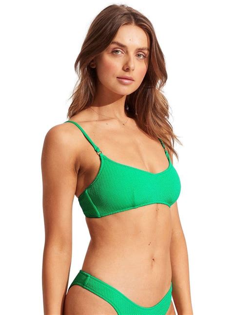 Seafolly Sea Dive Bralette Bikini Top Jade