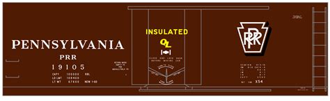 K4 Ho Scale Decals Pennsylvania Railroad Prr X54 40 Ft Insulated Boxcar