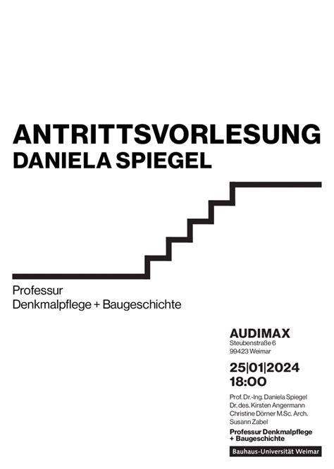 Bauhaus Universit T Weimar Einladung Zur Antrittsvorlesung Von Prof