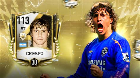 Free Icon Crespo Max Rated H H Gameplay And Review Fifa Mobile Youtube