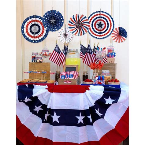 Amazon Pbpbox Th Of July Decorations Paper Fan For Patriotic