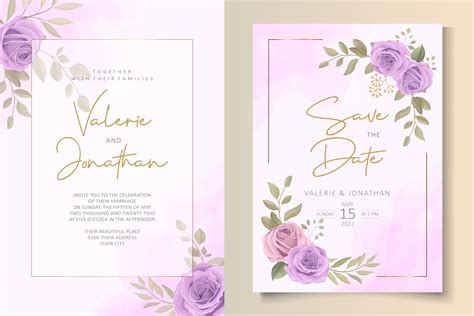 Blooming Floral Wedding Card Design Graphic by CLton Studio Graphic · Creative Fabrica