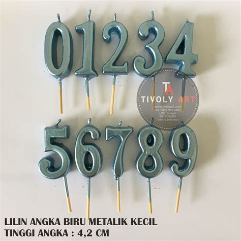 Jual Lilin Ulang Tahun Lilin Biru Chrome Lilin Angka Biru Metalik