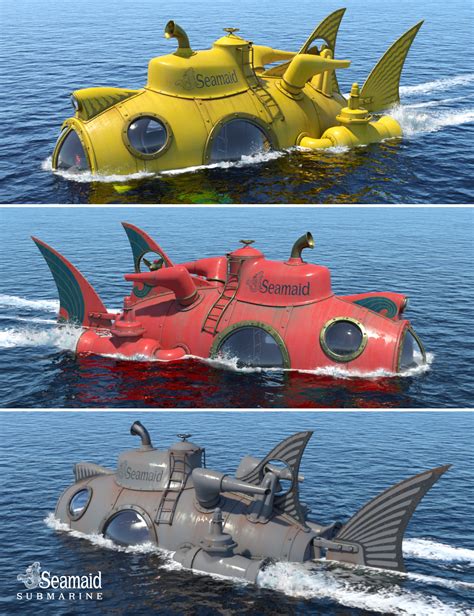 Steampunk Submarine SeaMaid | Daz 3D