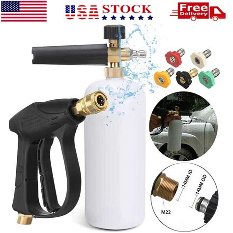 Snow Foam Pressure Washer Gun 1 4 Car Wash Soap Lance Cannon Spray