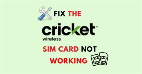 How To Fix The Cricket Wireless SIM Card Not Working - NetworkBuildz