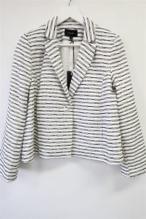 Buy Black and White Striped Jacket | Life with Bird | GlamCorner