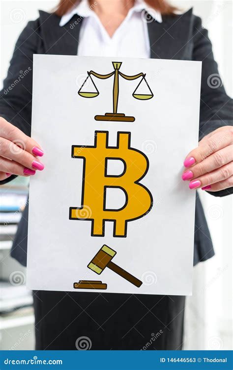 Bitcoin Regulation Concept Shown by a Businesswoman Stock Image - Image ...