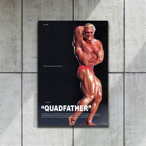 Tom Platz Poster Bodybuilder Leg Day Motivational Clean Simple Etsy