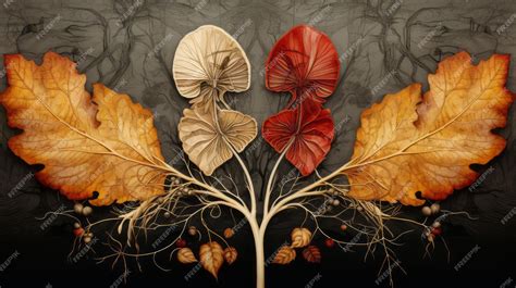 Premium AI Image | Artistic Autumn Leaves Illustrated Celebration of Fall