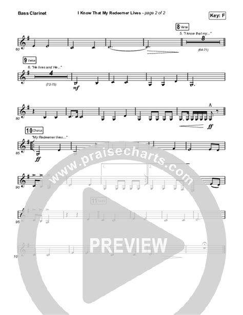 I Know That My Redeemer Lives Bass ClarinetSheet Music PDF Keith