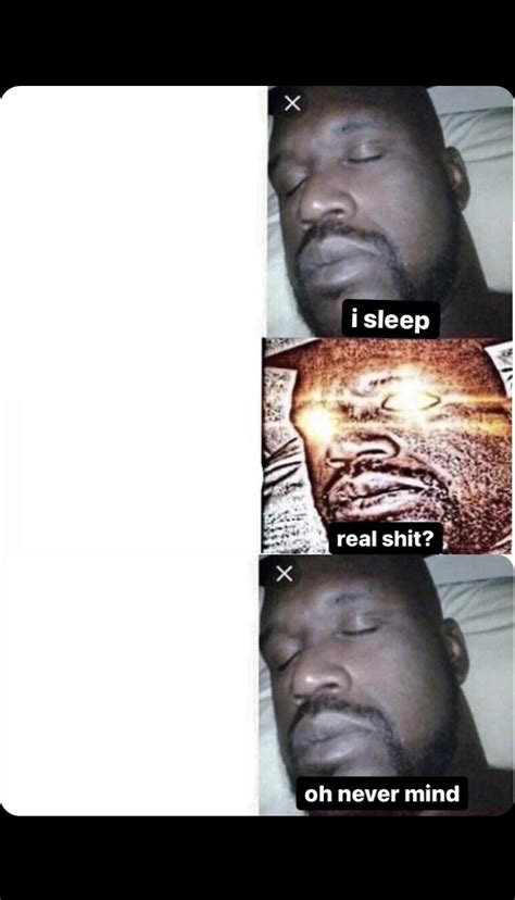 Shaq waking up, then going back to sleep again : r/MemeTemplatesOfficial